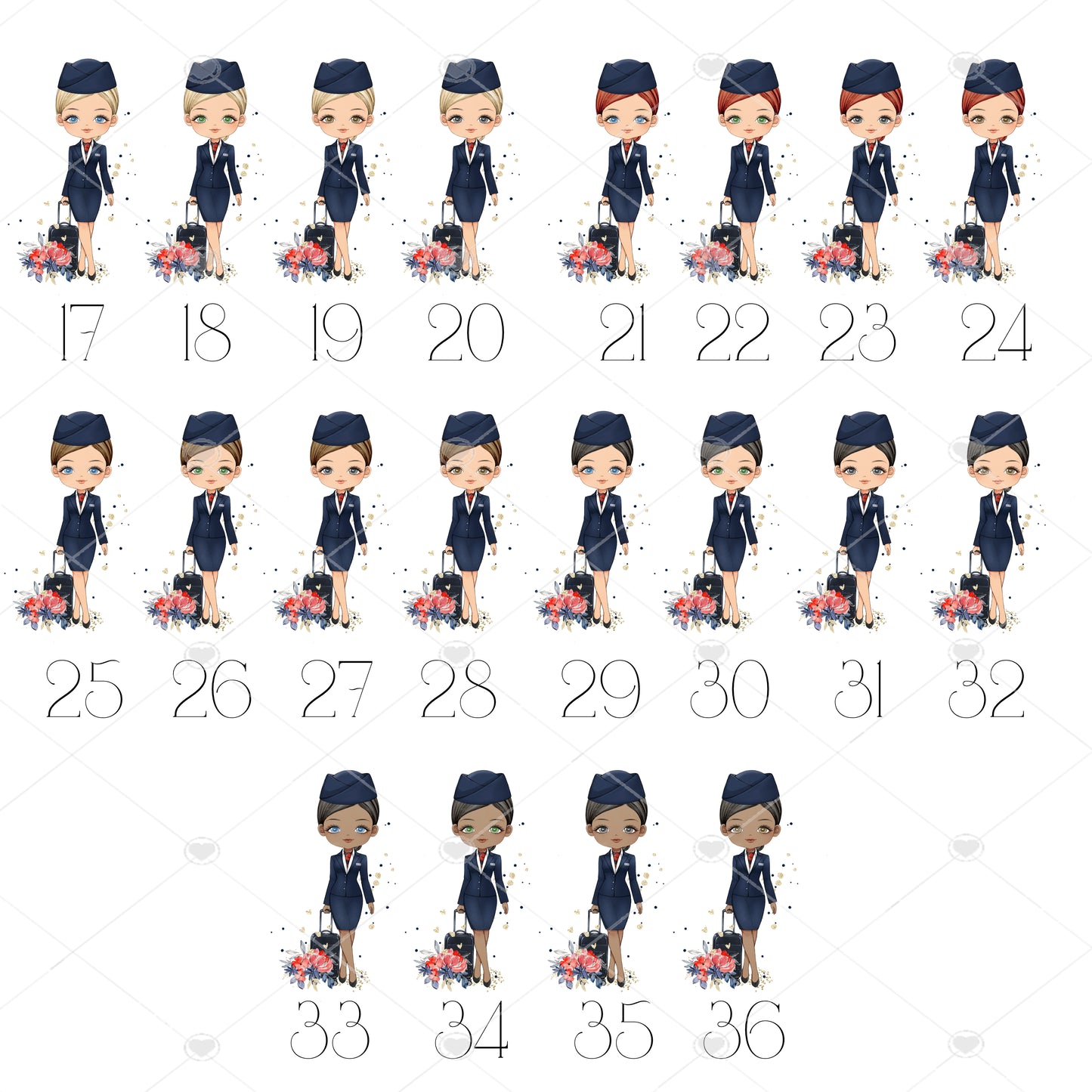 Personalised Flight Attendant Card, Air Hostess Card, Cabin Crew card, Air Steward, Birthday Card, Card for her, Aviation card (Copy) (Copy)