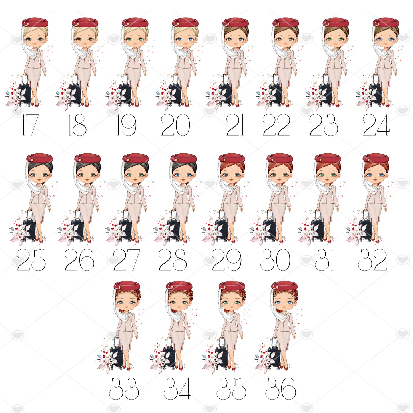 Personalised Flight Attendant Card, Air Hostess Card, Cabin Crew card, Air Steward, Birthday Card, Card for her, Aviation card