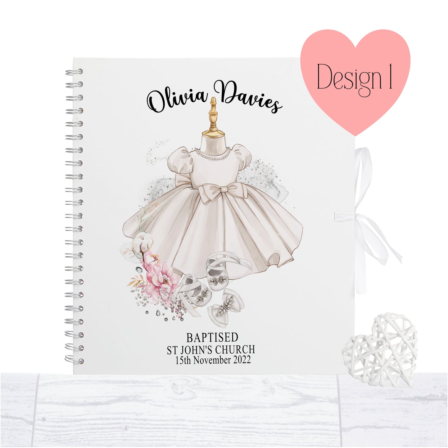 Personalised Christening Guest Book, naming day book, Baptism, memory book, photo album