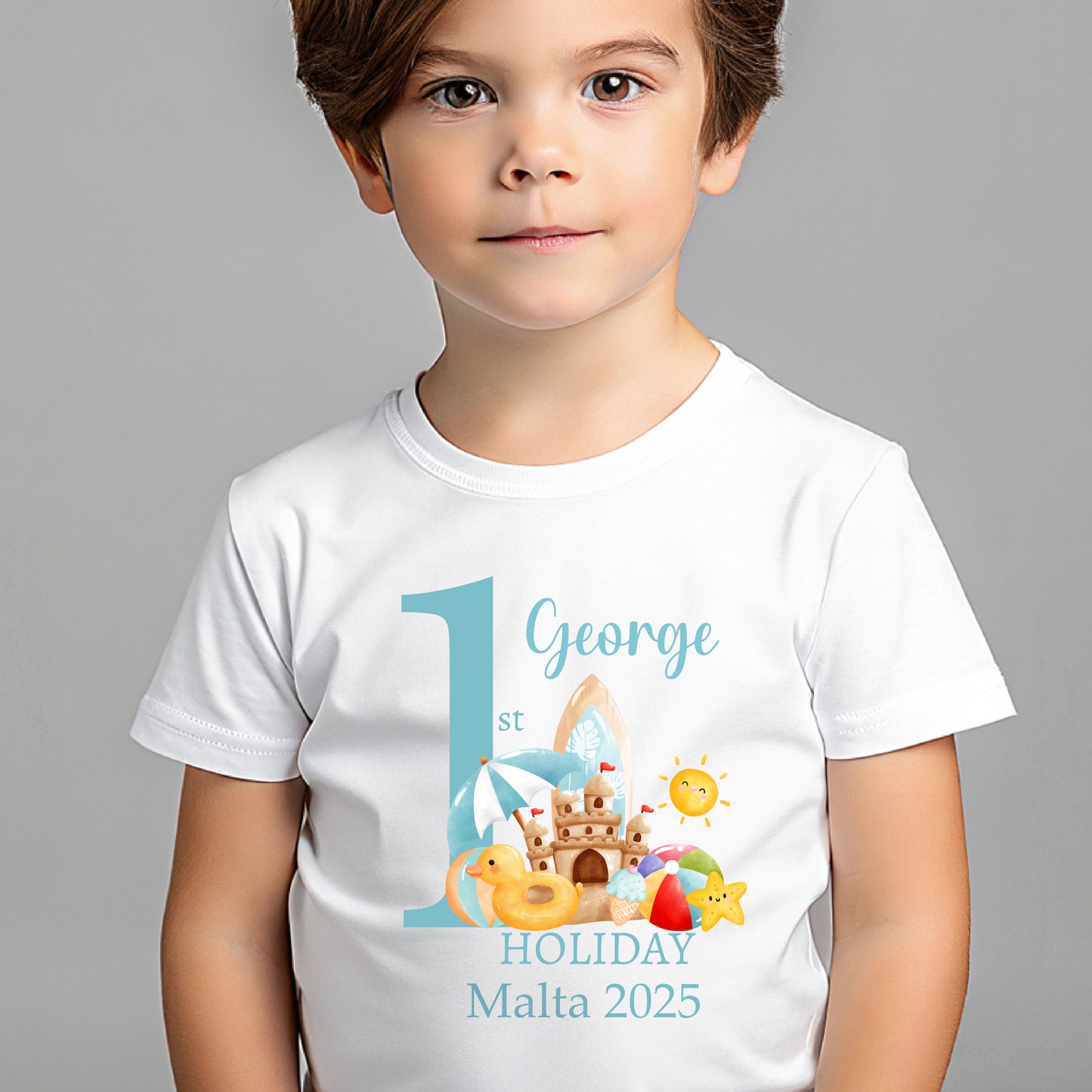 My 1st Holiday Tshirt, First holiday kids Tshirt, Vacation Tshirt, 1st Summer holiday shirt, Girls and boys First holiday tshirt, First Time Flyer (Copy)