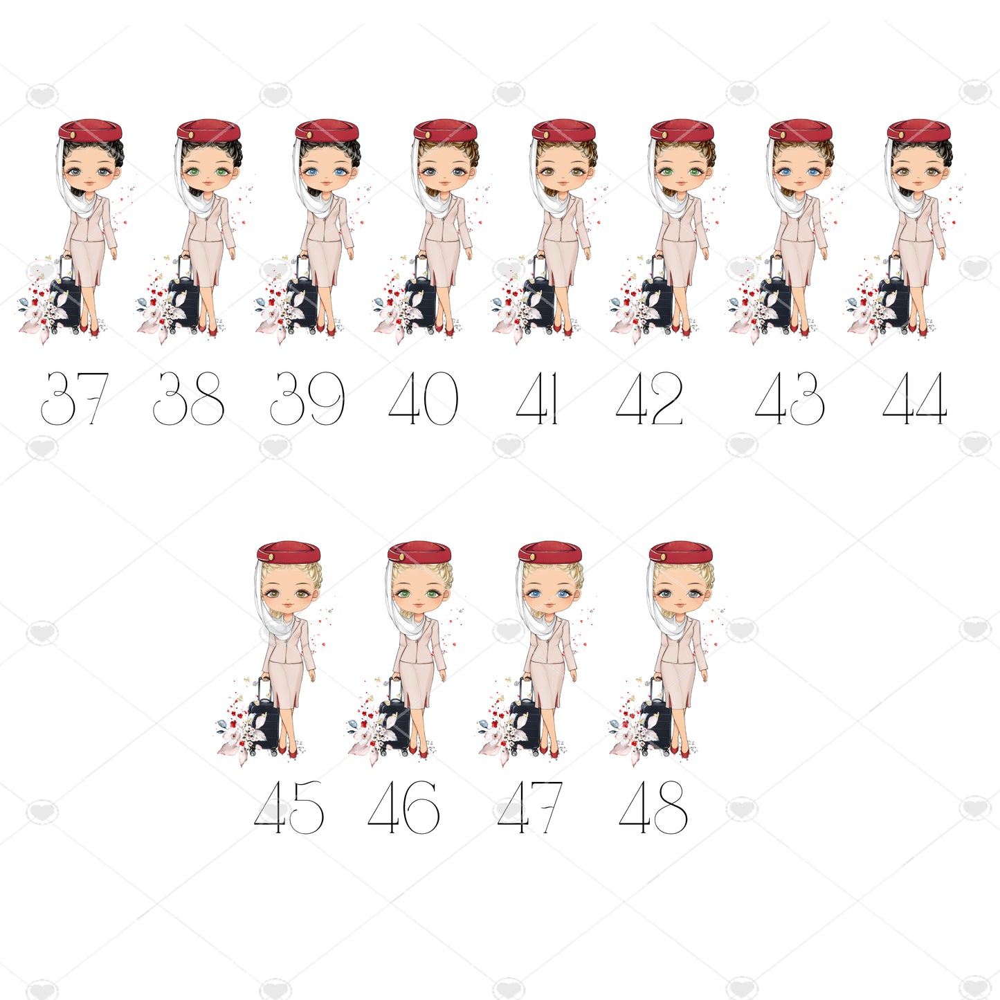 Personalised Flight Attendant Card, Air Hostess Card, Cabin Crew card, Air Steward, Birthday Card, Card for her, Aviation card