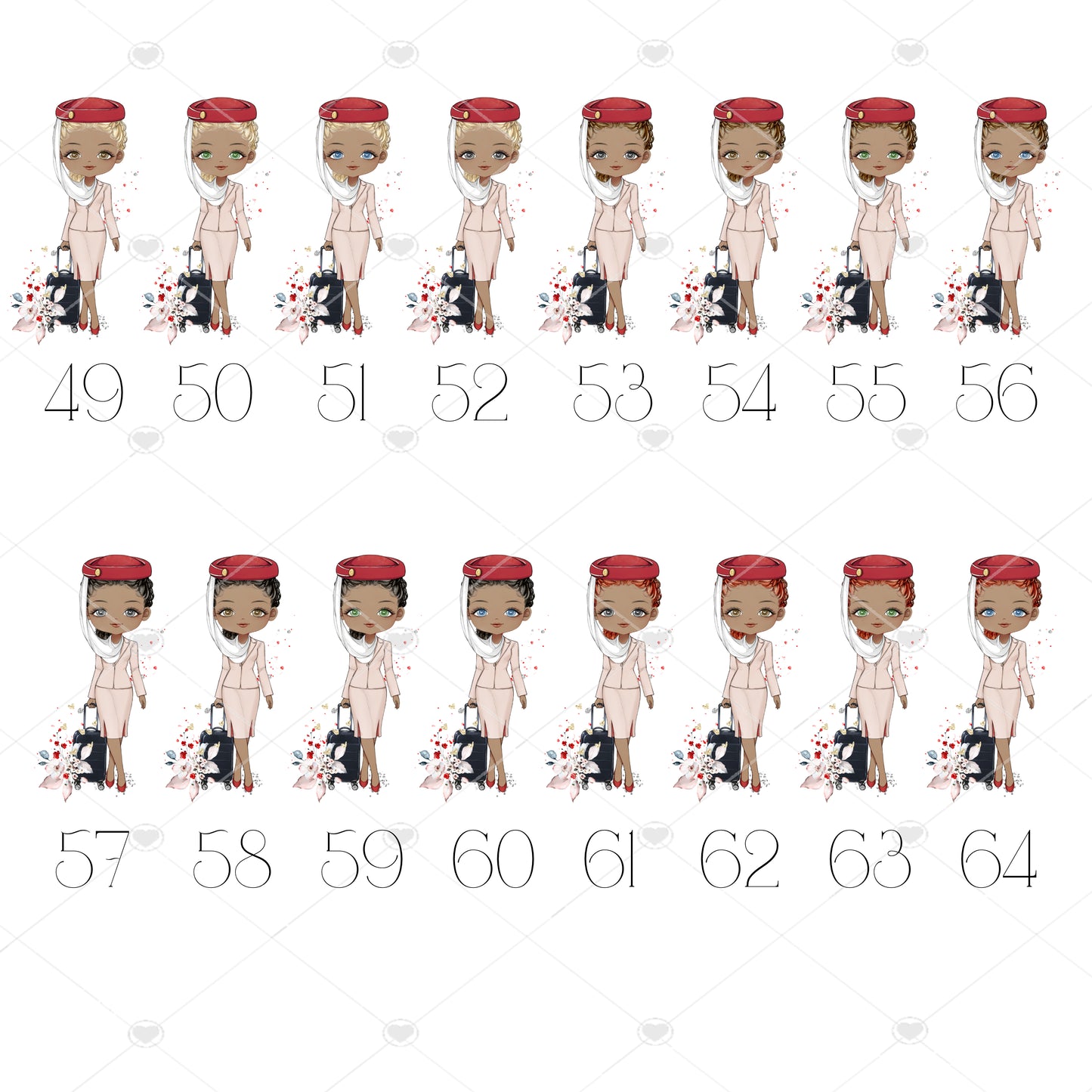 Personalised Flight Attendant Card, Air Hostess Card, Cabin Crew card, Air Steward, Birthday Card, Card for her, Aviation card