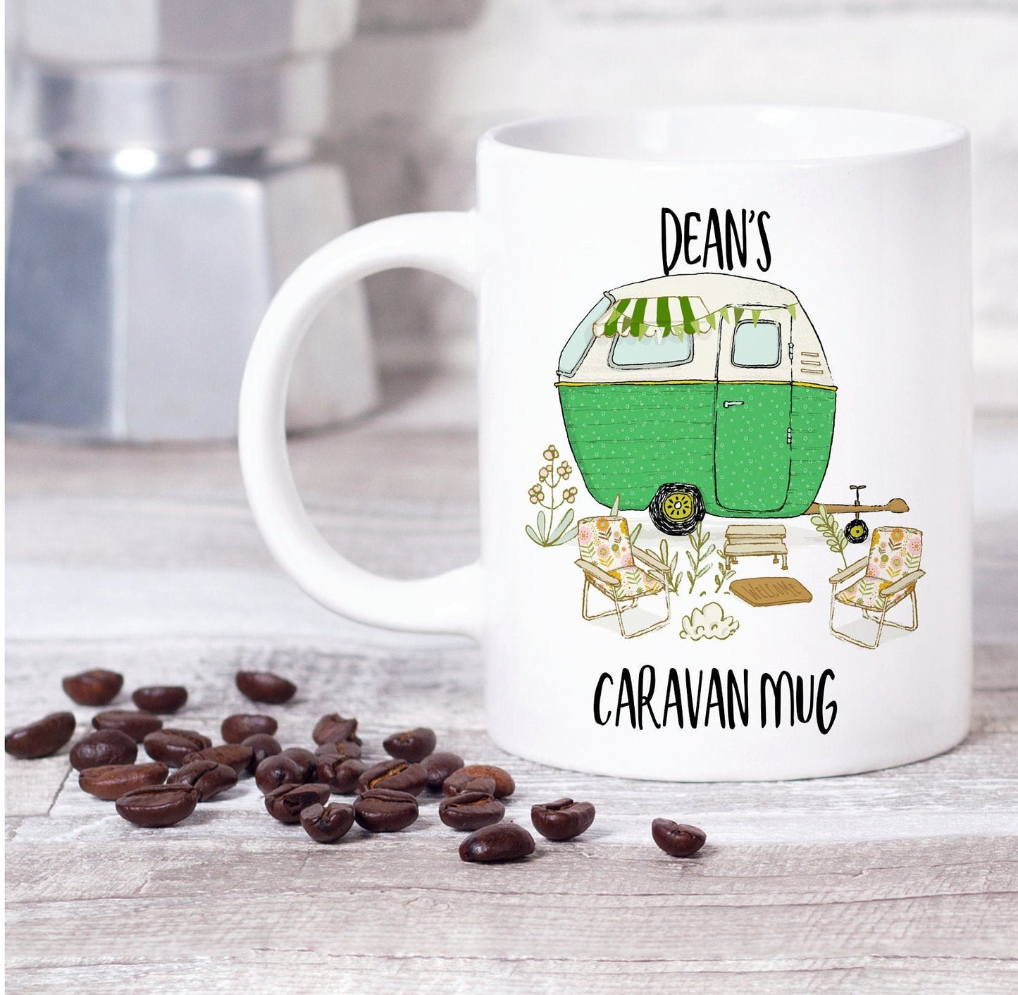 Personalised caravan mug - Campervan mug - Caravan Gift, Caravan mug