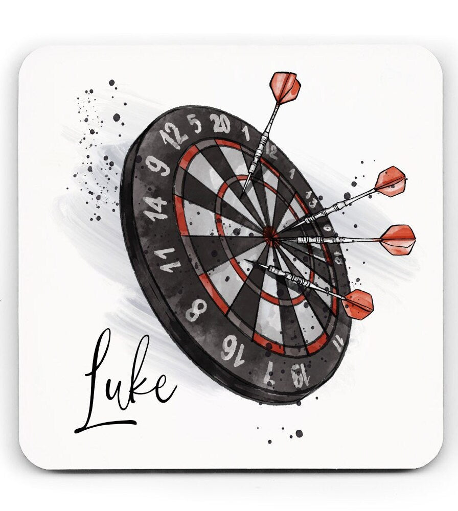 Personalised darts player mug, dart player coaster, Darts gift for him, Darts mug, sport mug, gift ideas
