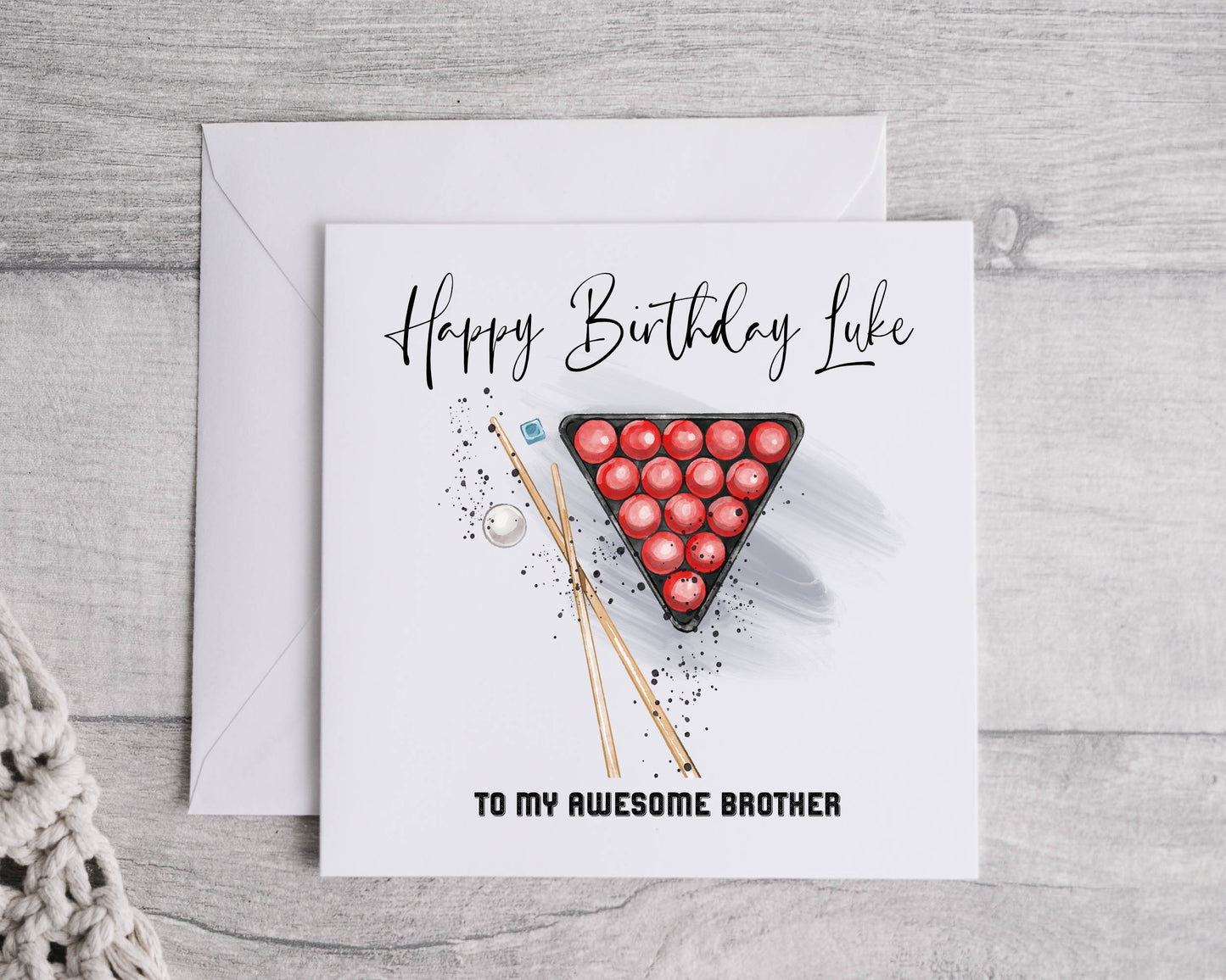 Personalised Sports birthday card, Fathers day Card, Any occasion and age Pool, Darts, Cricket.Snooker, Boxing