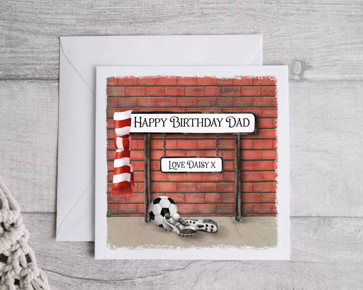 Personalised Father's day card, Football birthday card, Fathers day Card, Any occasion and age