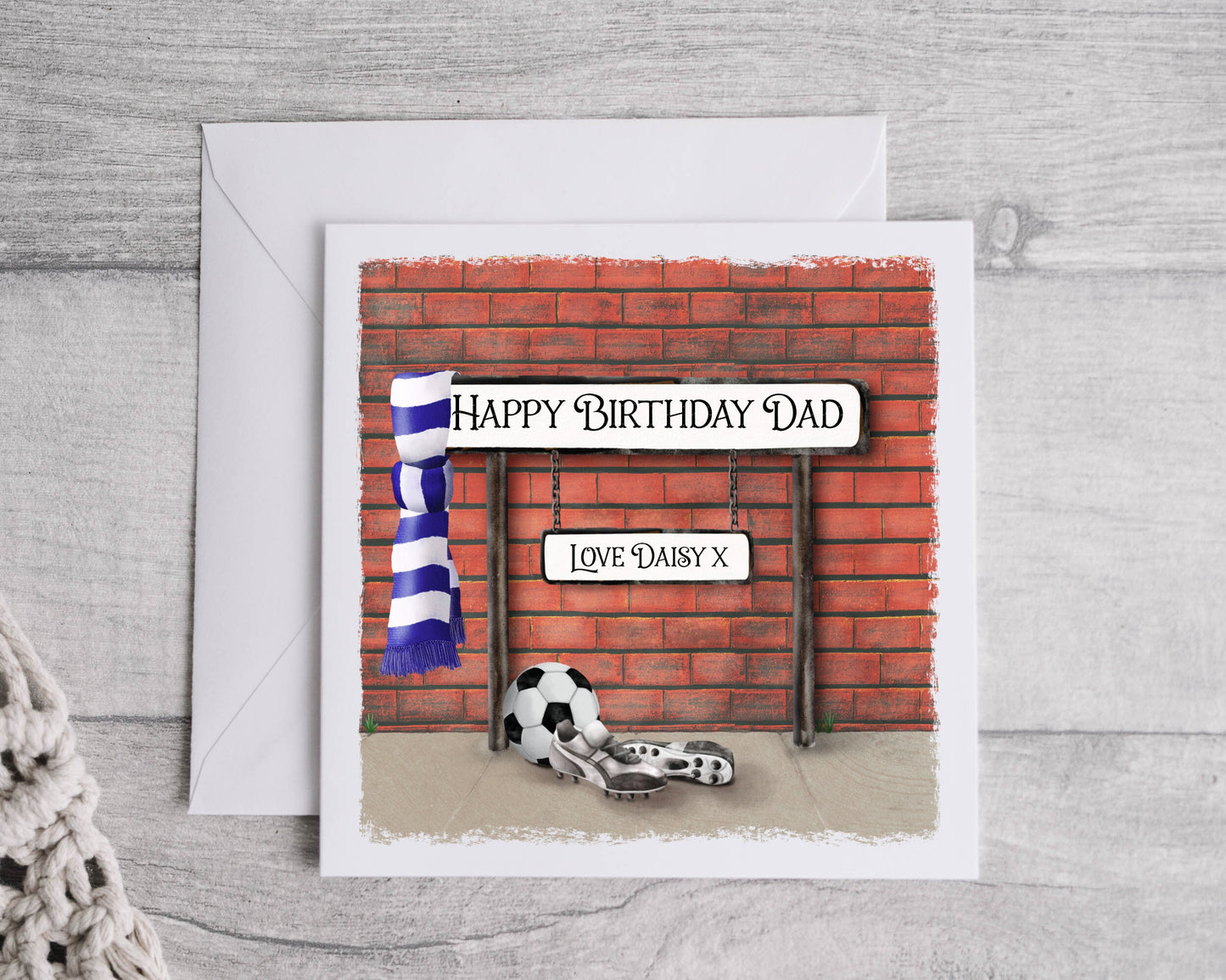 Personalised Father's day card, Football birthday card, Fathers day Card, Any occasion and age