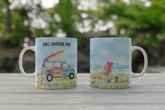 Campervan mug - Bongo Mug - Camping mug- Motorhome Gift- Seaside mug