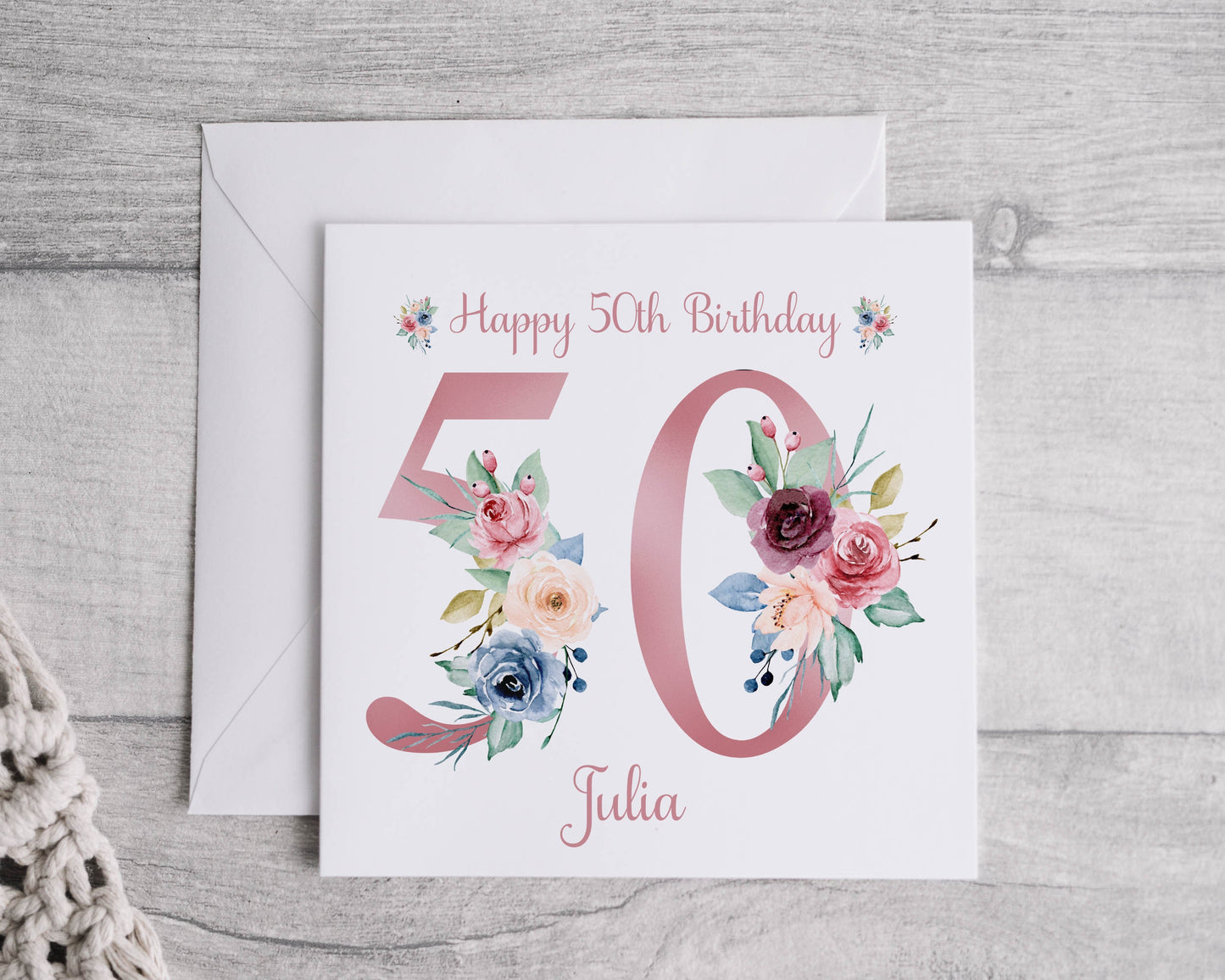Personalised birthday card, Card for her, 18th, 21st, 30th, 40th any age