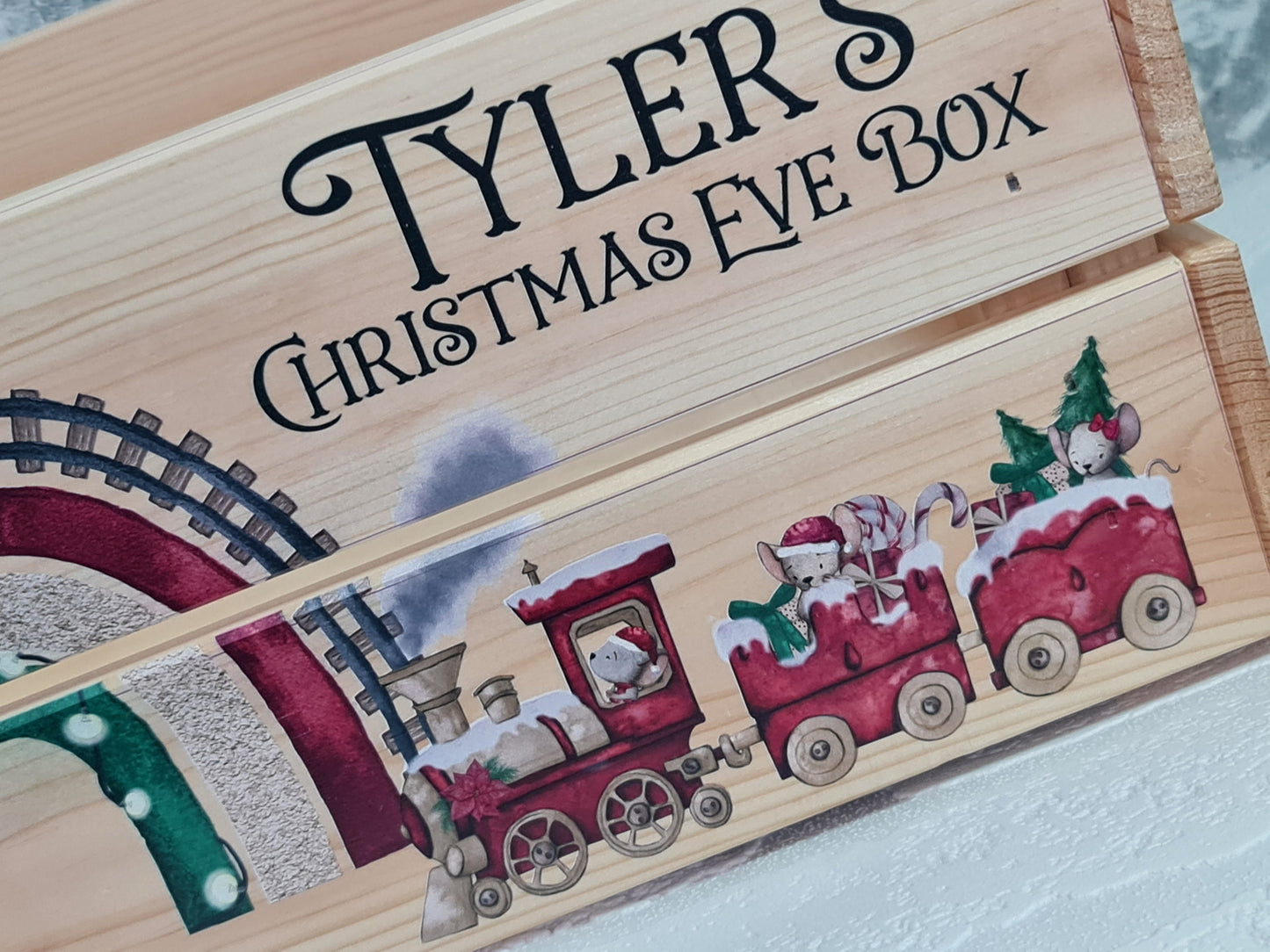 Personalised Christmas Eve box, Wooden Christmas Eve Crate, Personalised Christmas Box for kids