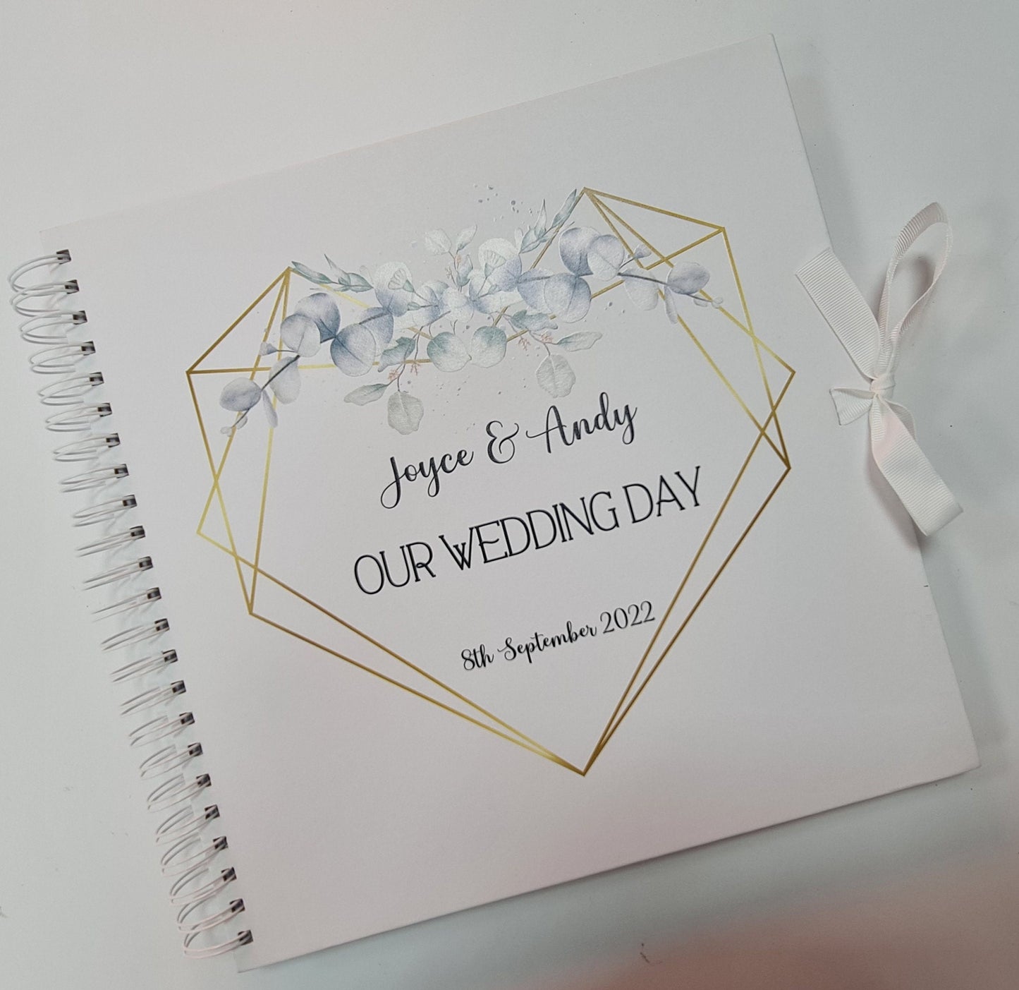 Personalised Wedding Guest Book, Eucalytpus wedding guest book, memory book, photo album