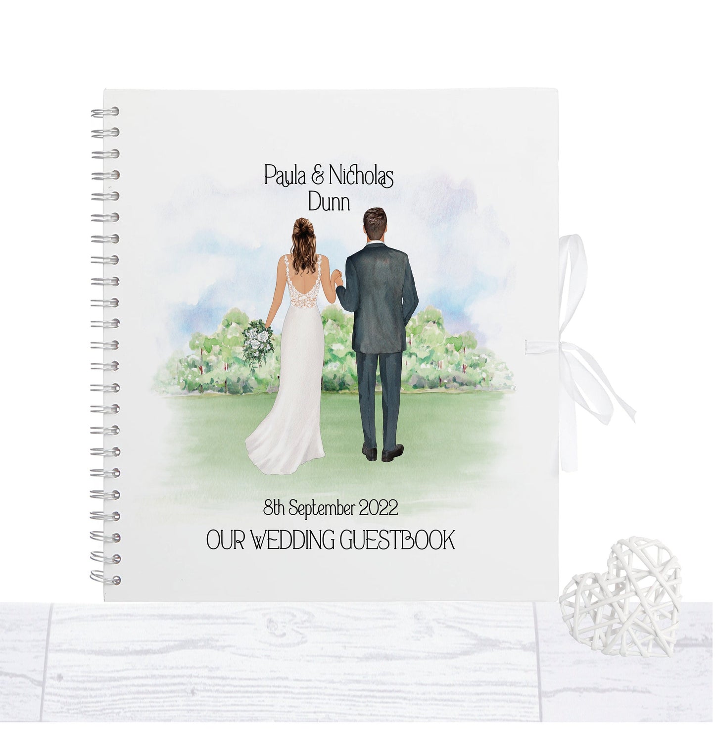 Personalised Wedding Guest Book, Bride and Groom wedding guest book, memory book, photo album, Wedding scrapbook