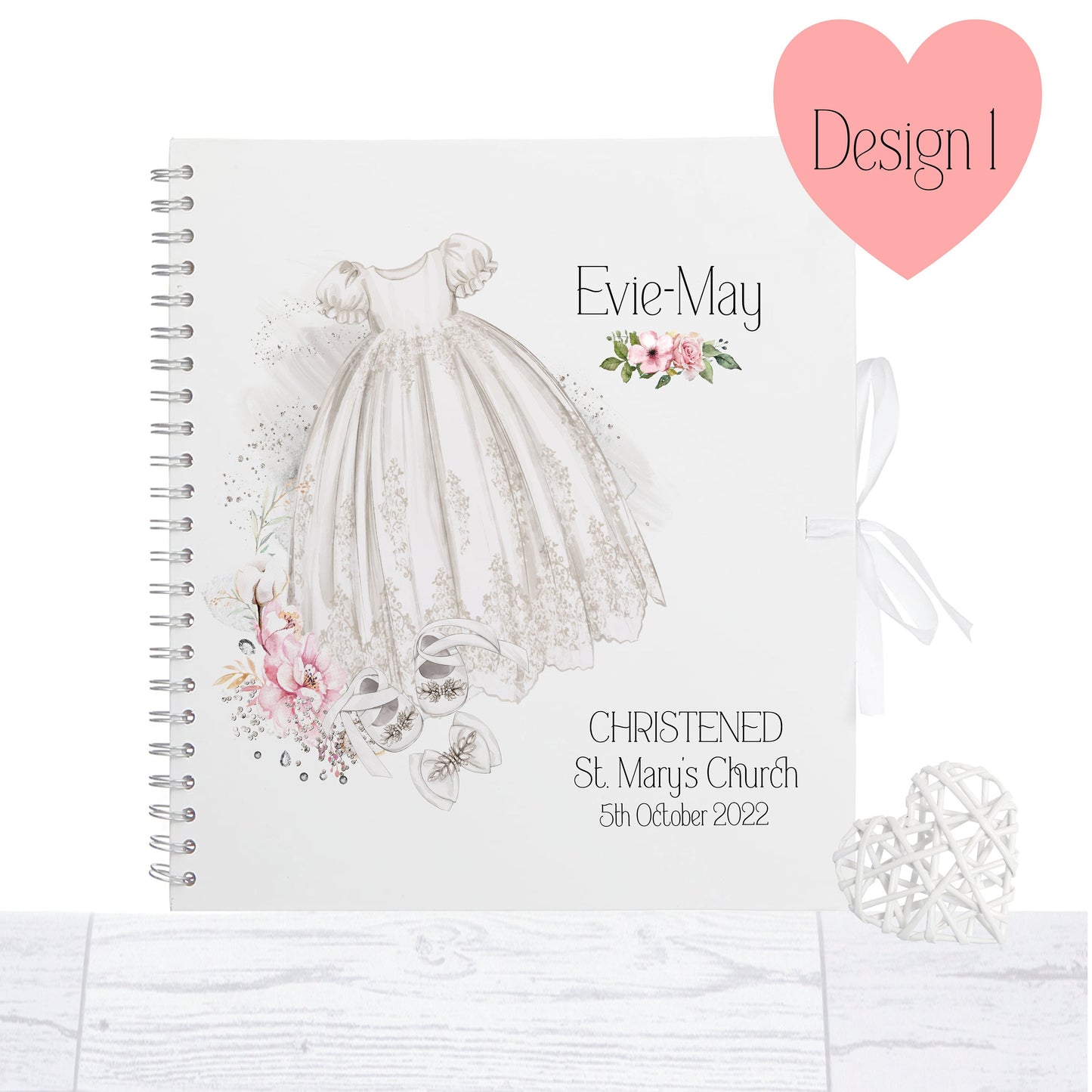 Personalised Christening Guest Book, naming day book, Baptism, memory book, photo album