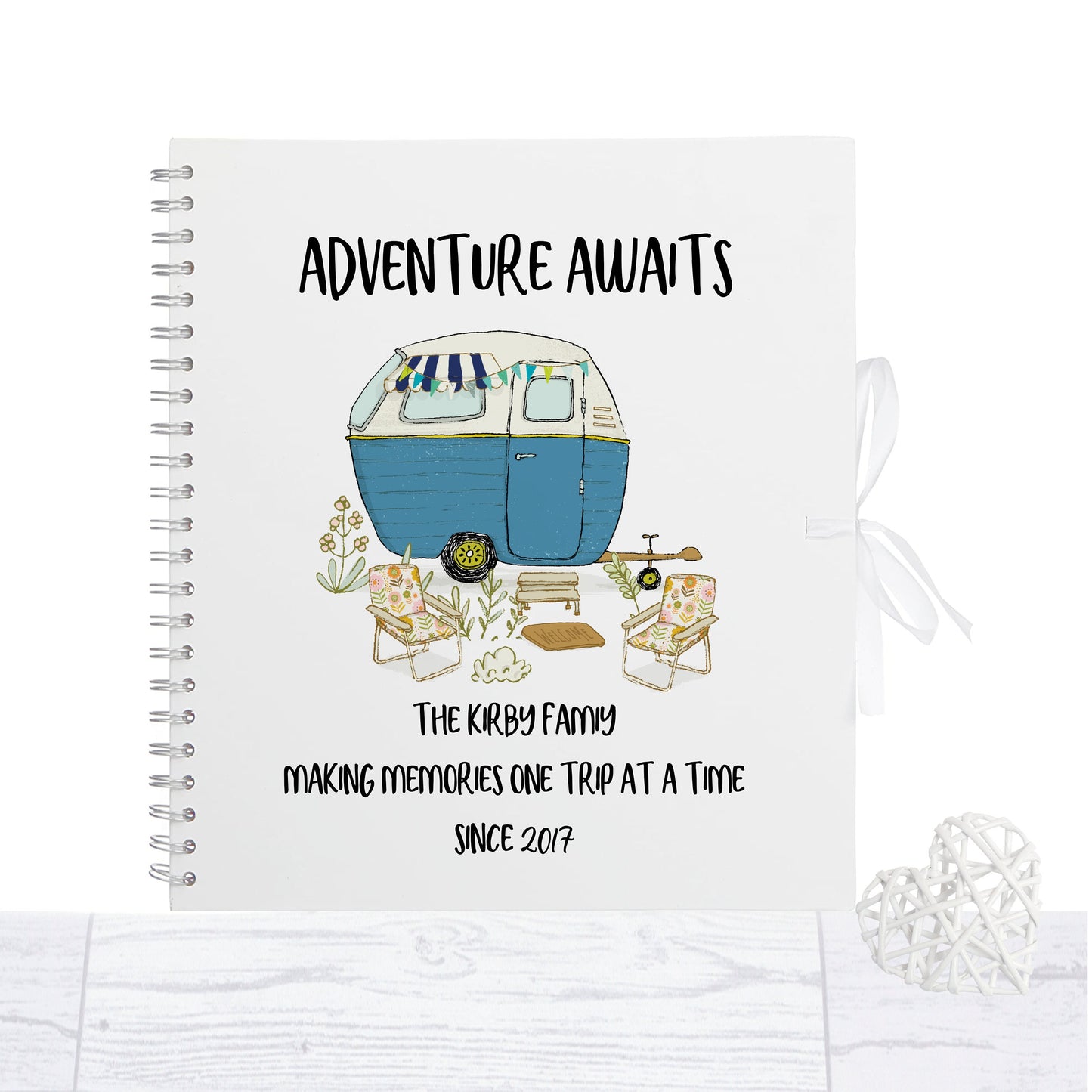 Personalised Caravan travel scrapbook, motorhome campervan adventure memory book, photo album