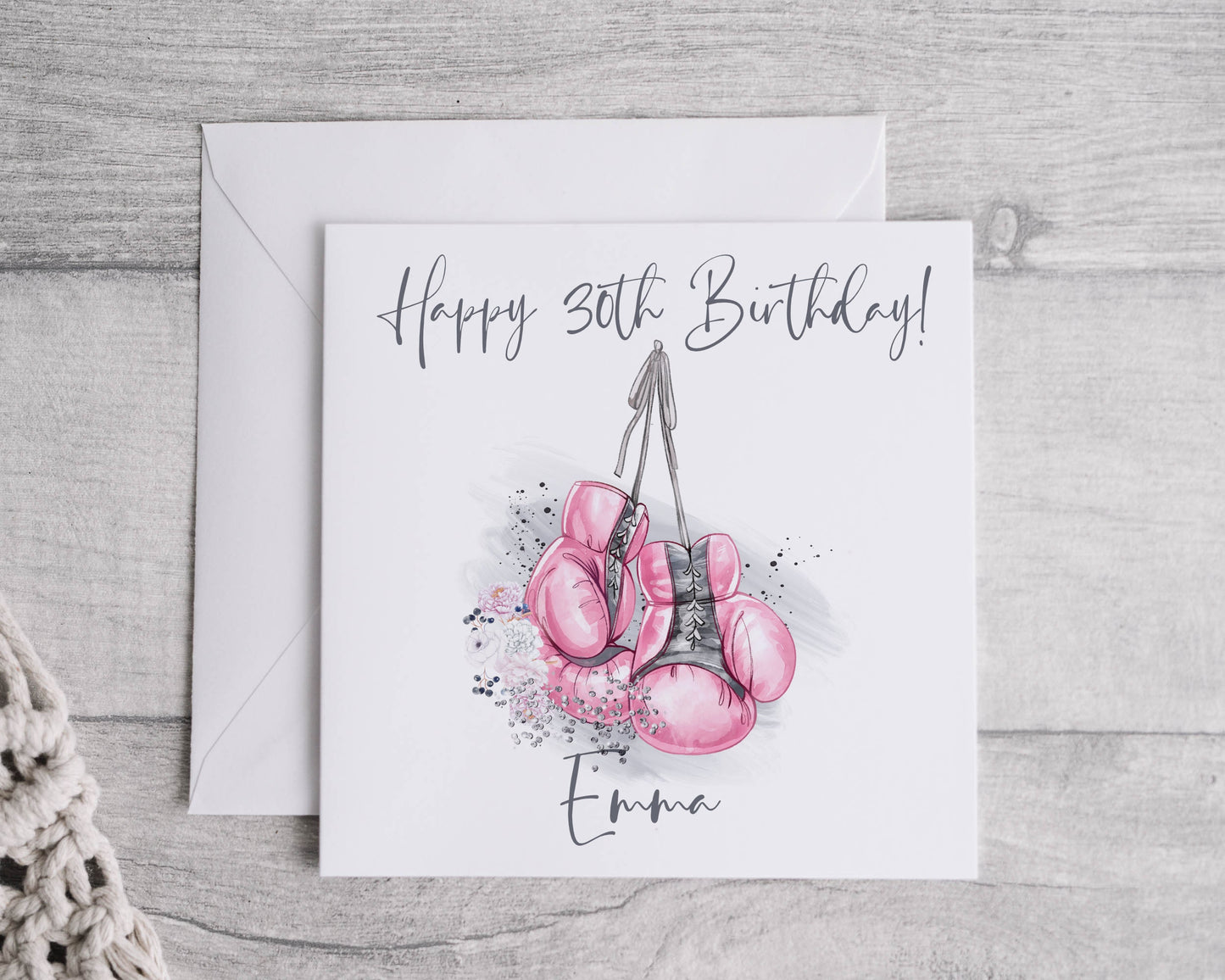 Personalised Boxing birthday card, Mothers day Card, Any occasion and age