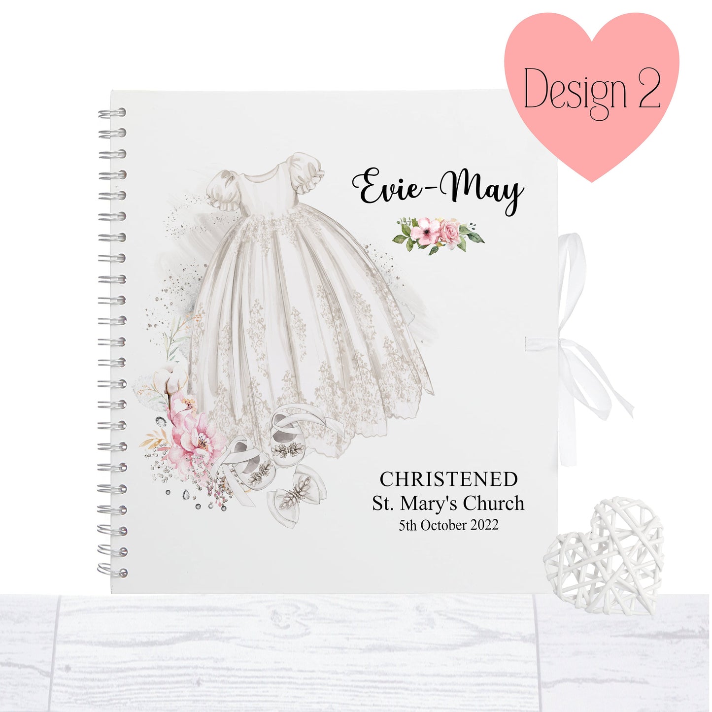 Personalised Christening Guest Book, naming day book, Baptism, memory book, photo album