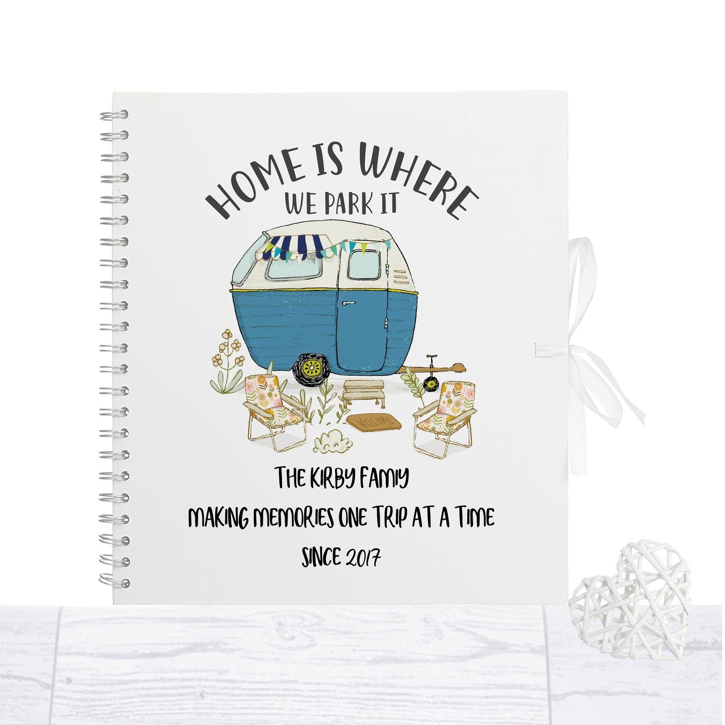 Personalised Caravan travel scrapbook, motorhome campervan adventure memory book, photo album