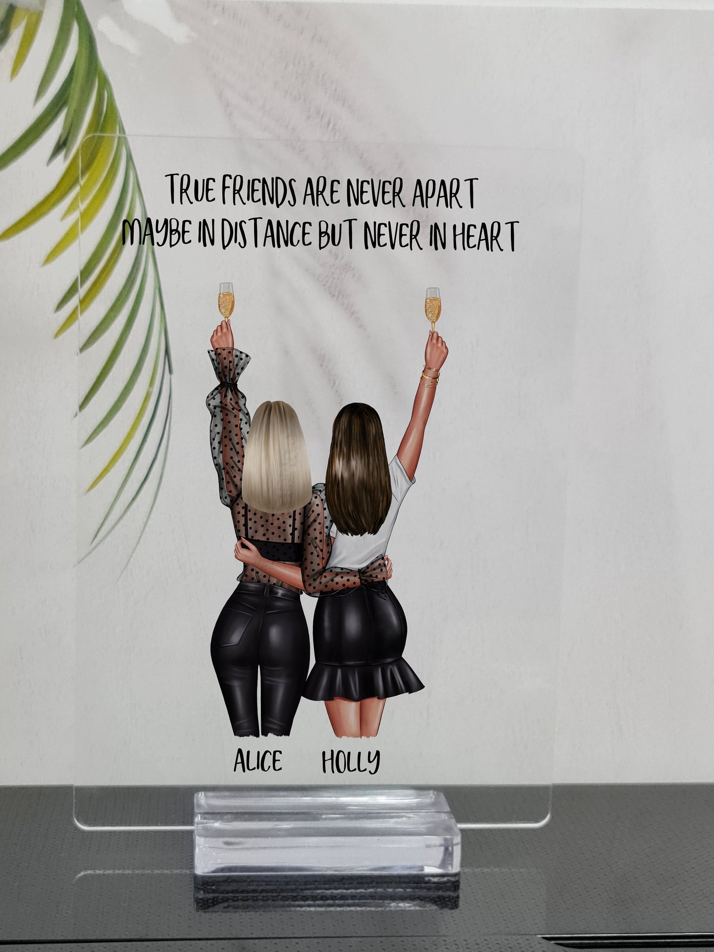 Persaonlised Best friend gift, best friend print, Birthday print, Friendship gift, acrylic plaque with stand