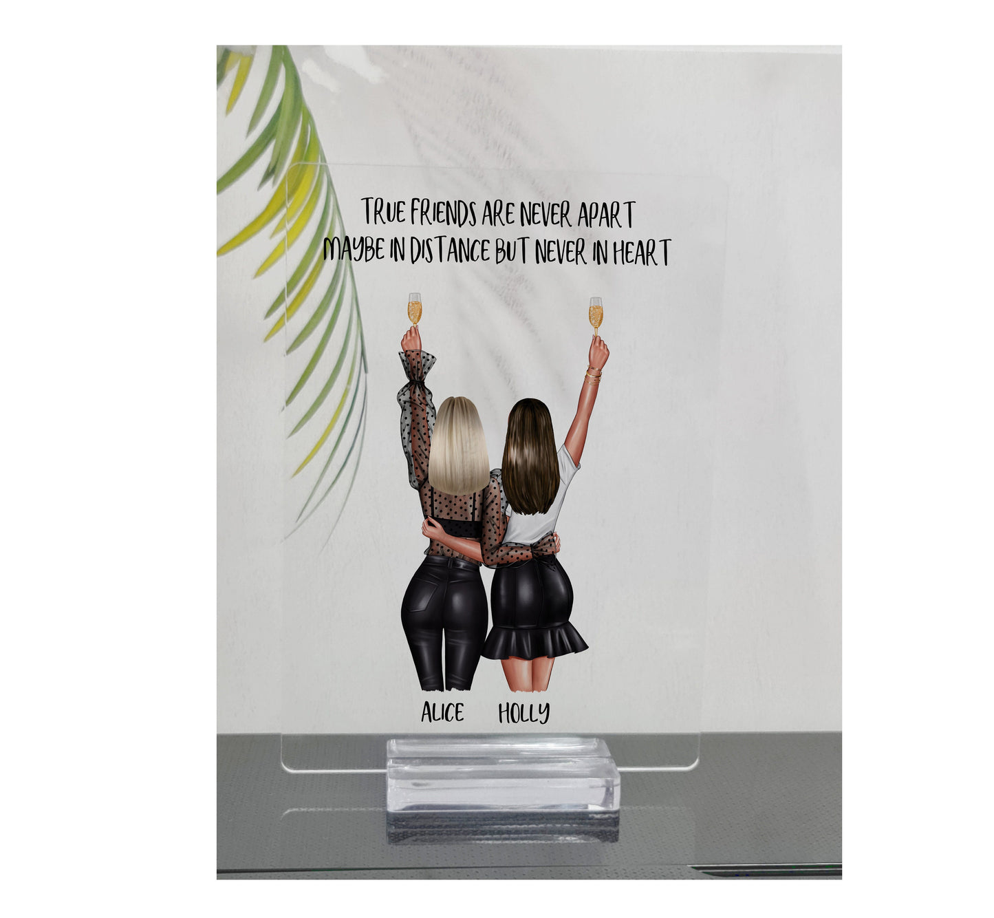 Persaonlised Best friend gift, best friend print, Birthday print, Friendship gift, acrylic plaque with stand