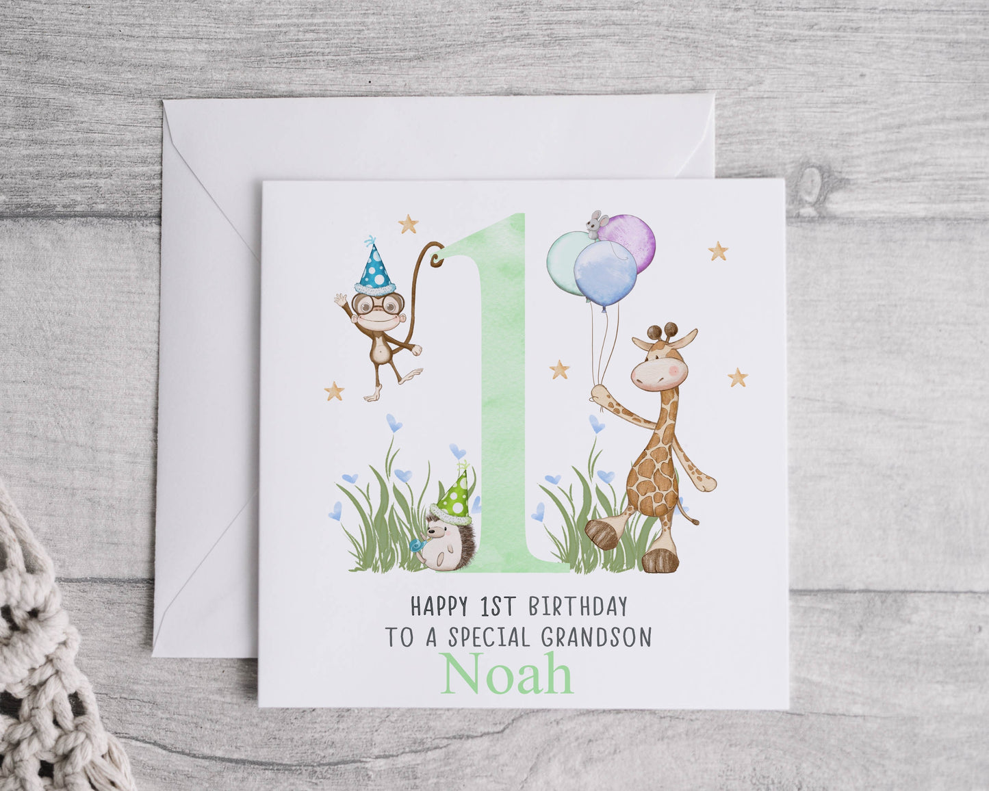 Personalised 1st 2nd 3rd Birthday Card for Son, Grandson, Nephew, Boy, Little Boy
