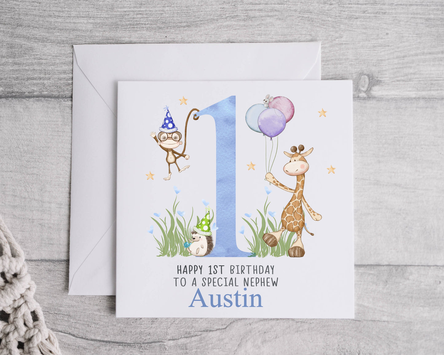 Personalised 1st 2nd 3rd Birthday Card for Son, Grandson, Nephew, Boy, Little Boy