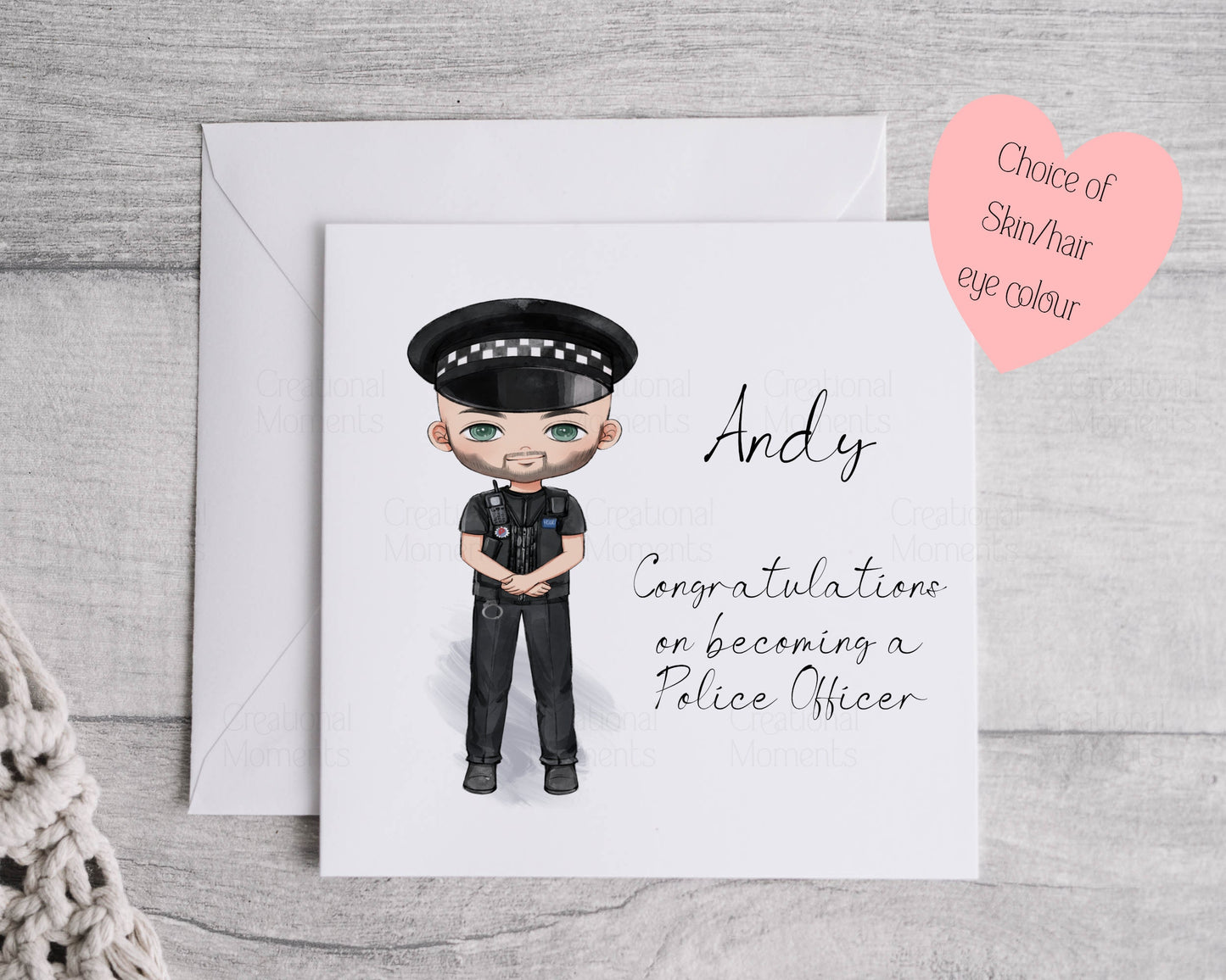 Personalised Police Card, Police Congratulations Card, Police Promotion Card, Retirement, Passing Out, Police Force, PCSO Card, Well Done