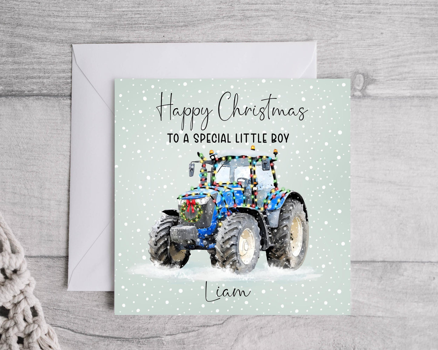 Personalised Tractor Christmas Card, Farmers card, Christmas card for Son, Grandson, Brother, Nephew, Dad