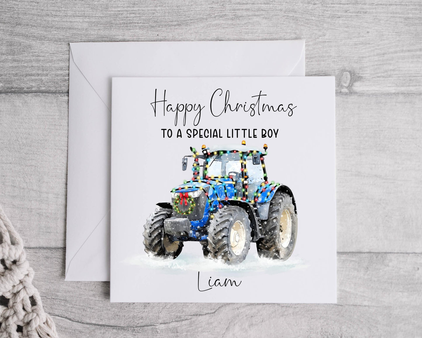 Personalised Tractor Christmas Card, Farmers card, Christmas card for Son, Grandson, Brother, Nephew, Dad