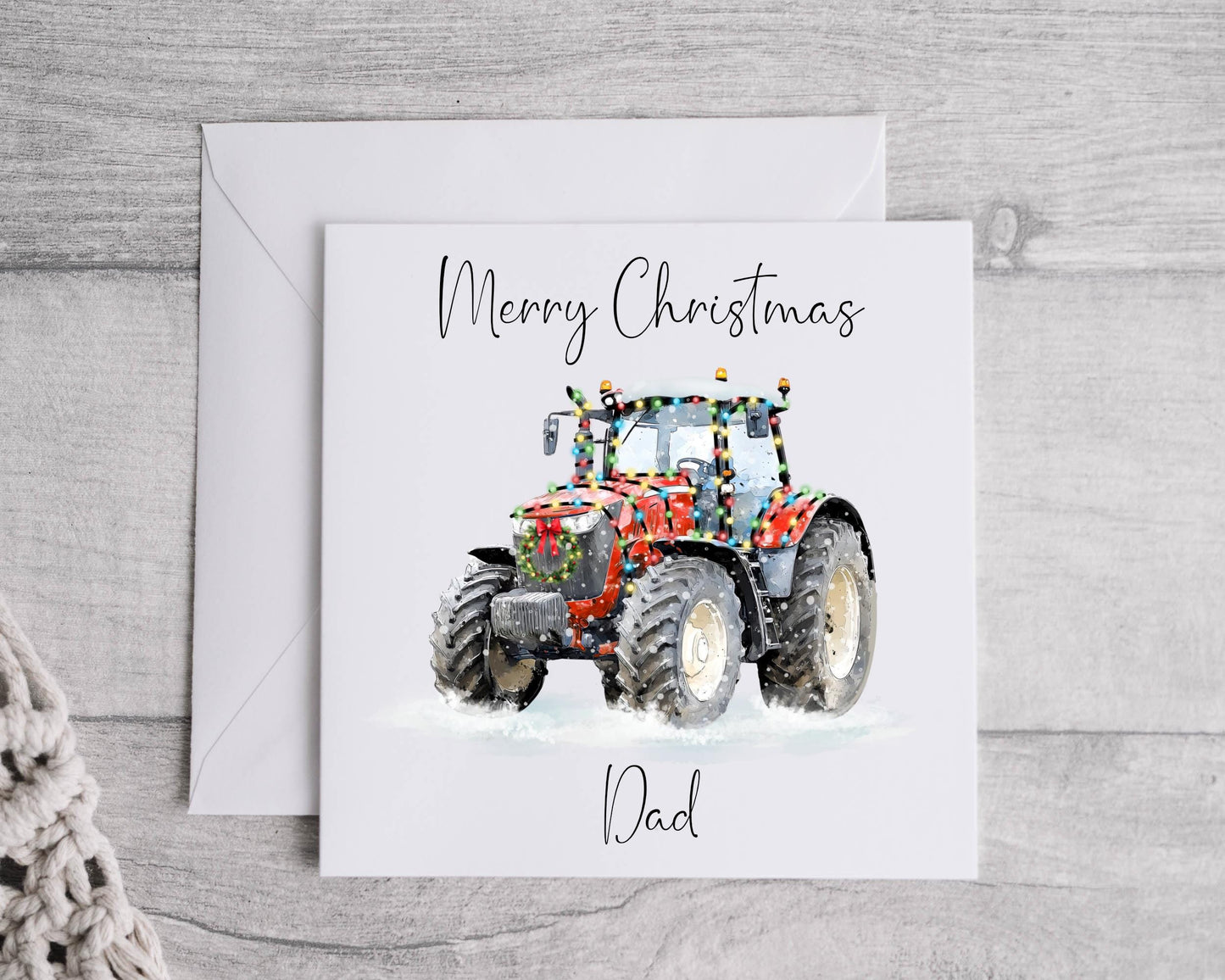 Personalised Tractor Christmas Card, Farmers card, Christmas card for Son, Grandson, Brother, Nephew, Dad