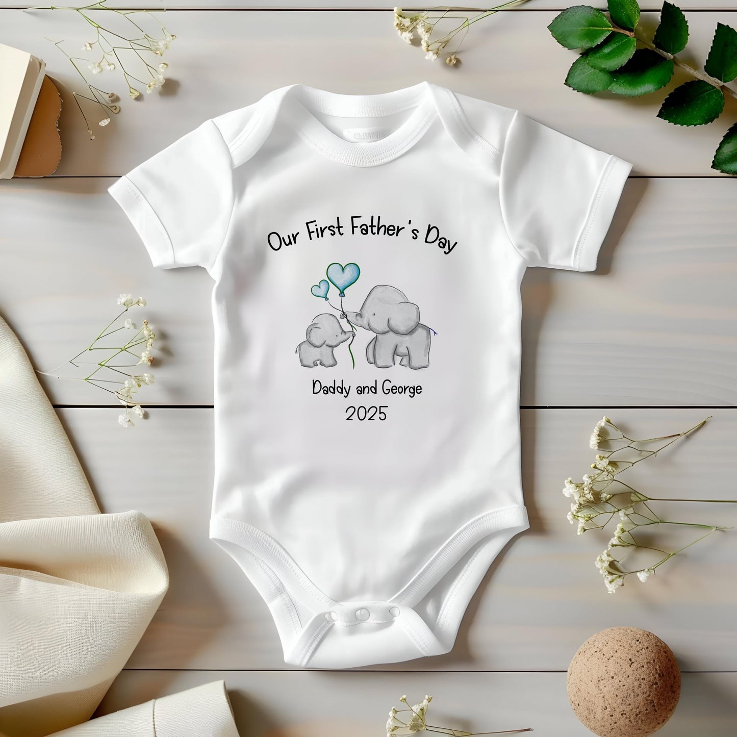 Personalised First Father's Day Baby Grow, Sleepsuit, First Fathers Day Gift, 1st Fathers Day, New Dad Gift, New Daddy Gift