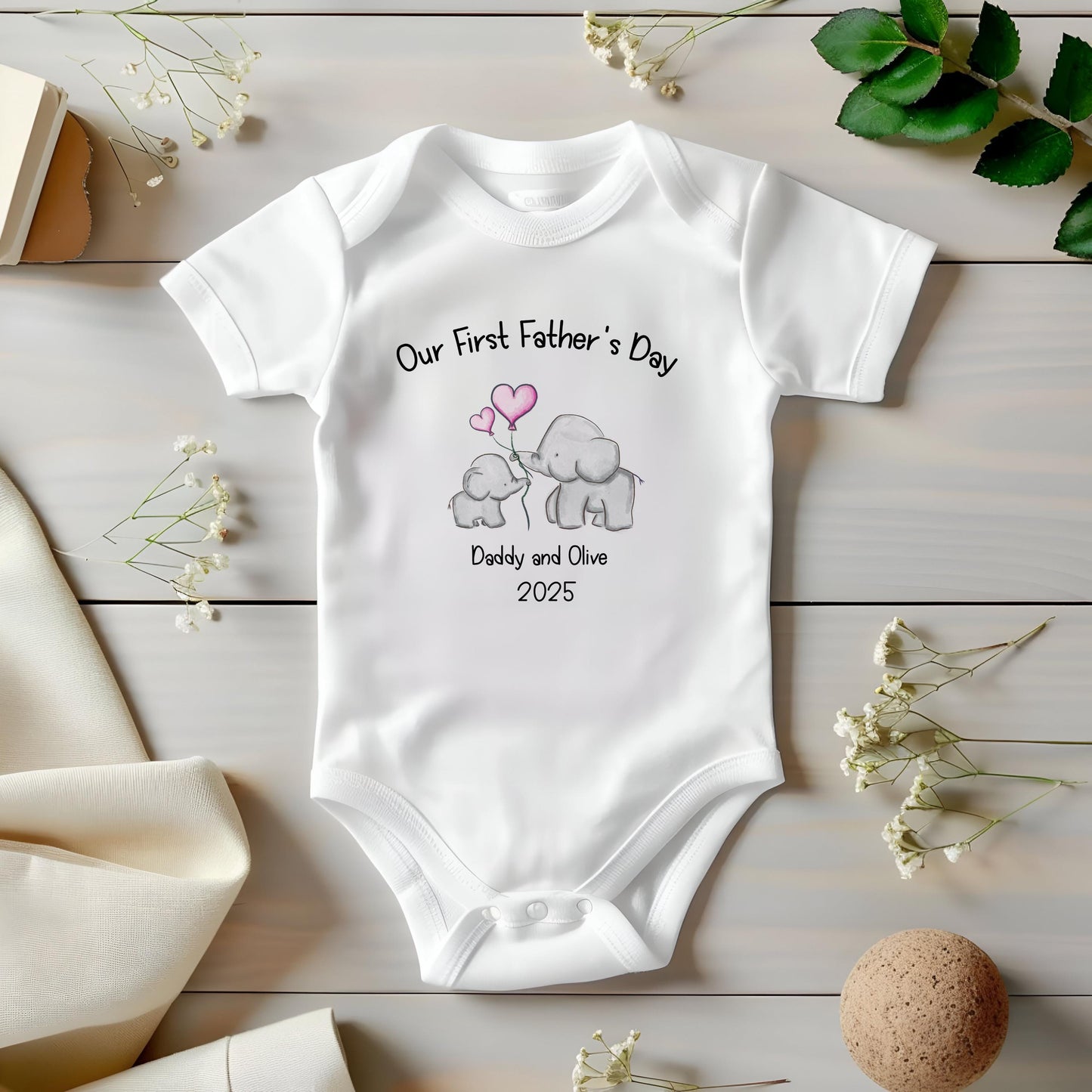 Personalised First Father's Day Baby Grow, Sleepsuit, First Fathers Day Gift, 1st Fathers Day, New Dad Gift, New Daddy Gift (Copy)