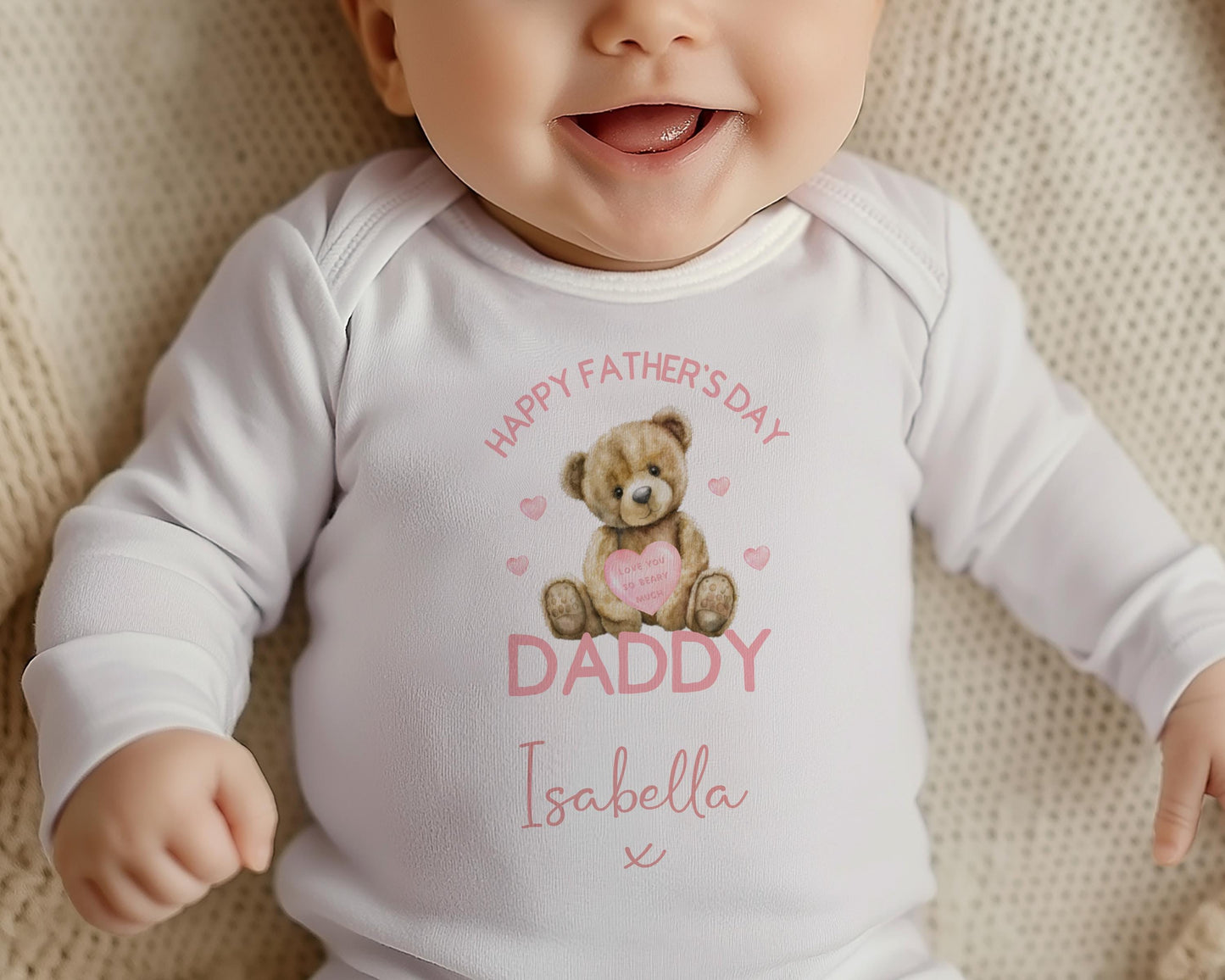 Personalised Father's Day gift, Father's Day baby Grow, Tshirt, Vest, Bib, Sleepsuit, Bodysuit, New Daddy Gift