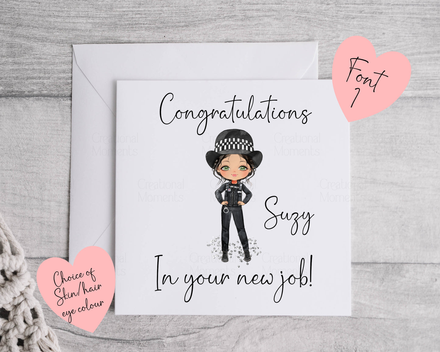 Personalised Police Card, Police Congratulations Card, Police Promotion Card, Retirement, Passing Out, Police Force, PCSO Card, Well Done (Copy)