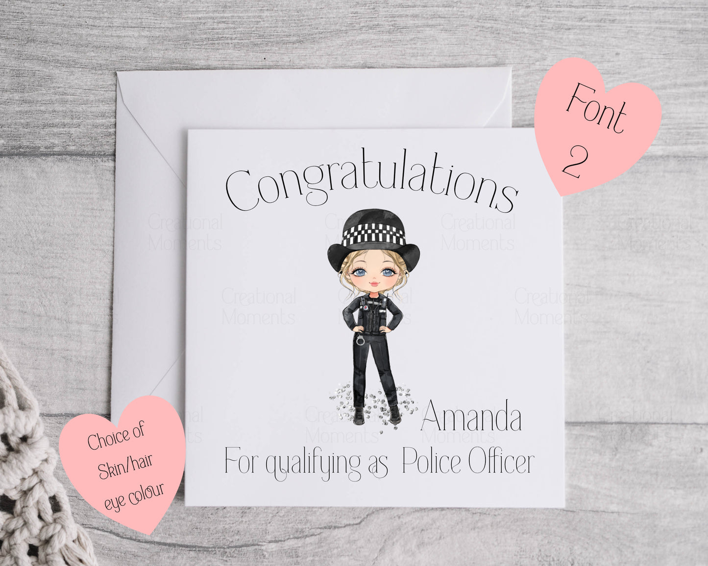 Personalised Police Card, Police Congratulations Card, Police Promotion Card, Retirement, Passing Out, Police Force, PCSO Card, Well Done (Copy)