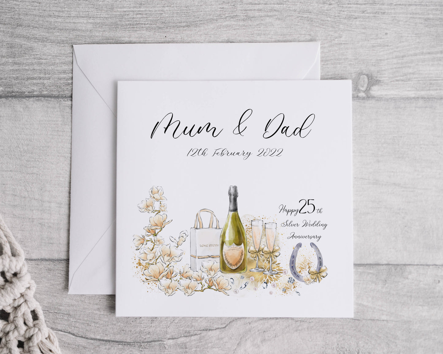 Anniversary card personalised - 1st, 5th, 10th, 15th,20th, 25th, 30th, 40th,50th, 60th wedding anniversary, Card for wife, husband, girlfriend, boyfriend, Wedding card