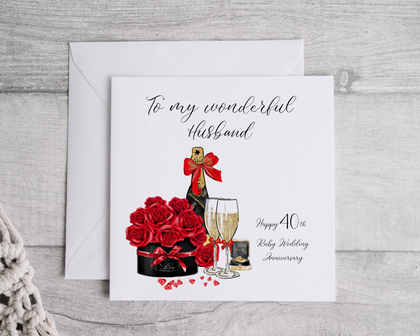 Anniversary card personalised - 1st, 5th, 10th, 15th,20th, 25th, 30th, 40th,50th, 60th wedding anniversary, Card for wife, husband, girlfriend, boyfriend, Wedding card