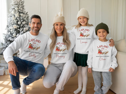 Personalised Lapland Sweater 2025, Matching Family, Lapland Sweatshirt, Lapland Adventure, Family Matching Sweatshirts Lapland