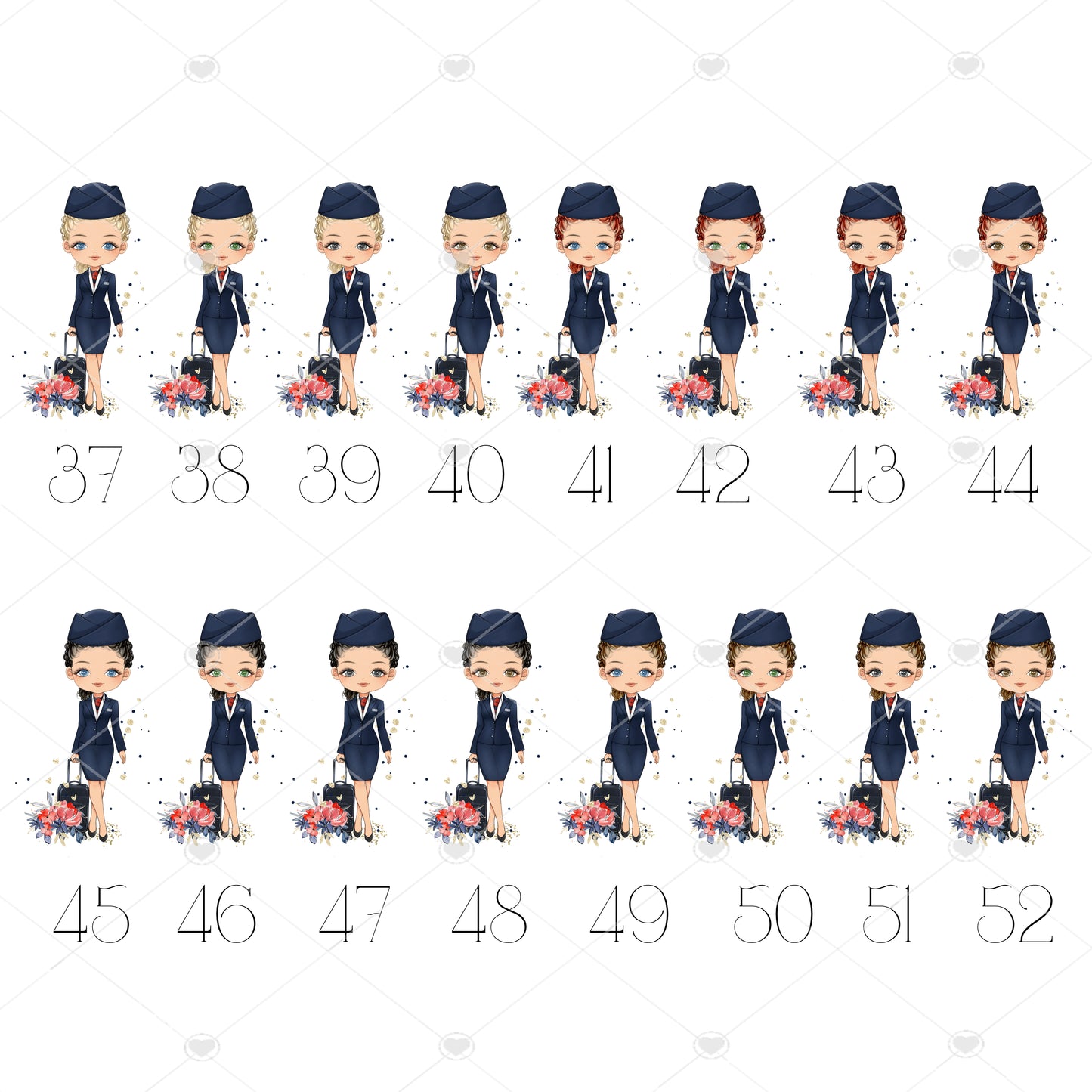 Personalised Flight Attendant Card, Air Hostess Card, Cabin Crew card, Air Steward, Birthday Card, Card for her, Aviation card (Copy) (Copy)