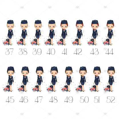 Personalised Flight Attendant Card, Air Hostess Card, Cabin Crew card, Air Steward, Birthday Card, Card for her, Aviation card (Copy) (Copy)