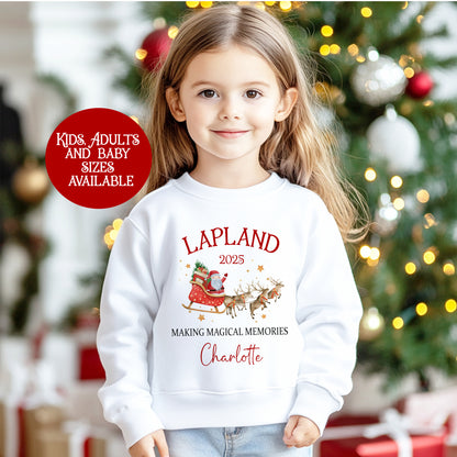 Personalised Lapland Sweater 2025, Matching Family, Lapland Sweatshirt, Lapland Adventure, Family Matching Sweatshirts Lapland