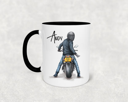 Motorbike Mug personalised, Motorbike Gift, Father's Day gift, Biker, Gift for dad