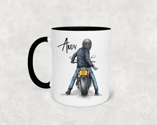 Motorbike Mug personalised, Motorbike Gift, Father's Day gift, Biker, Gift for dad