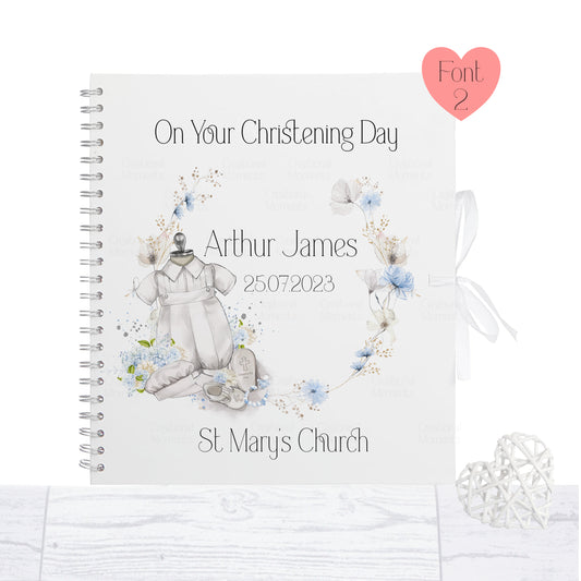 Personalised  Christening Guest Book, naming day book, Baptism, memory book, photo album