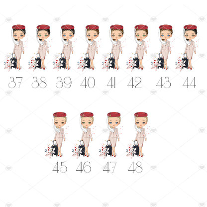 Personalised Flight Attendant Card, Air Hostess Card, Cabin Crew card, Air Steward, Birthday Card, Card for her, Aviation card