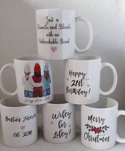 Best friend mug Mermaid,  Soul sisters mug  personalised besties mug