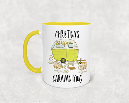 Personalised caravan mug - Campervan mug - Caravan Gift, Caravan mug