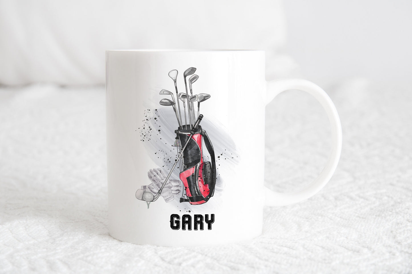 Personalised golf player mug, golf player coaster,  Golf gift for him, Golf mug, sport mug, gift ideas