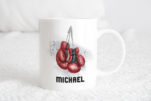Personalised boxing mug, boxing coaster,  Boxing gift for him, Boxer mug, sport mug
