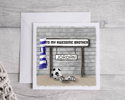 Personalised Father's day card, Football birthday card,  Fathers day Card, Any occasion and age
