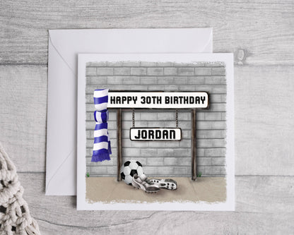 Personalised Father's day card, Football birthday card,  Fathers day Card, Any occasion and age